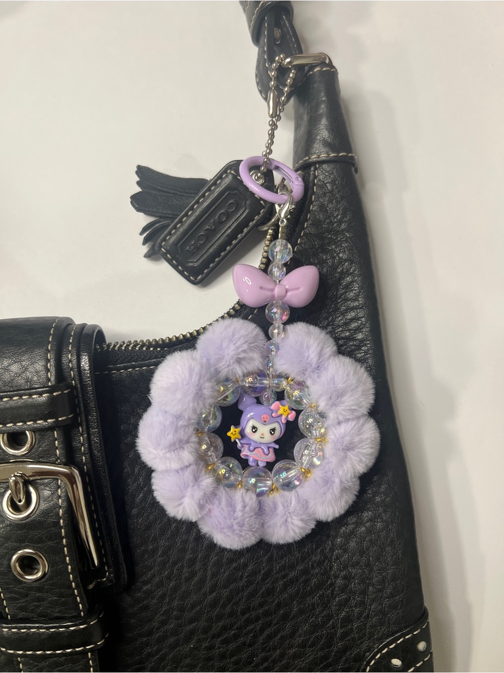 Kuromi Plush Lavender Keychain Charm/ bag charm for Kids